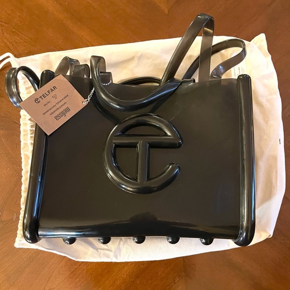 Melissa x Telfar Medium Black Jelly Bag - Picture 1 of 7